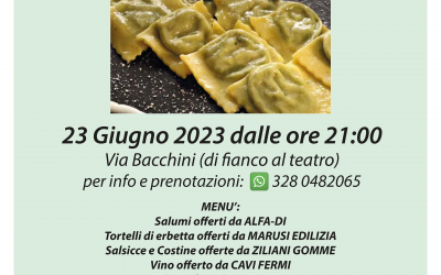 Appuntamento con “Un Tortello per la Romagna” il 23 giugno a Fidenza.